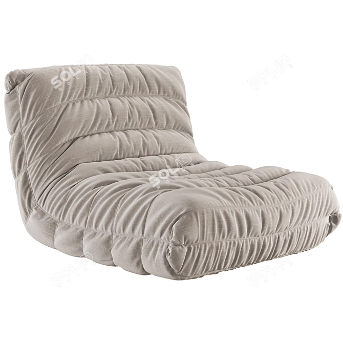 Cozy Fireside Armchair 3D model image 4