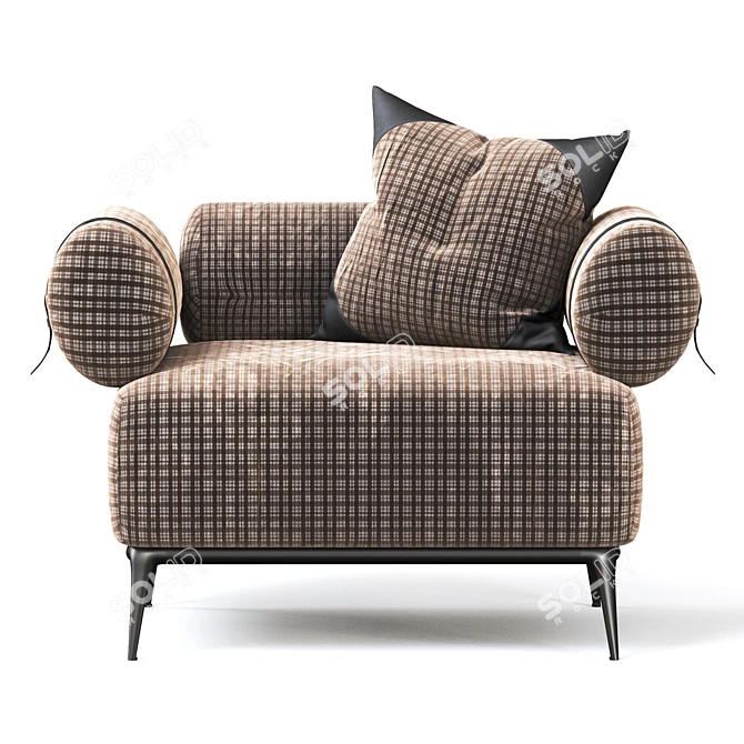 Elegant Phoenix Armchair 3D model image 2