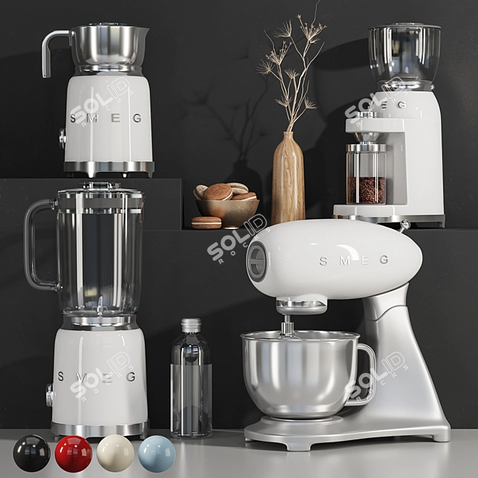Sleek Smeg2 Kitchen Appliance 3D model image 1