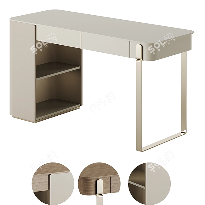 Elegant Parisienne Capital Console 3D model image 7