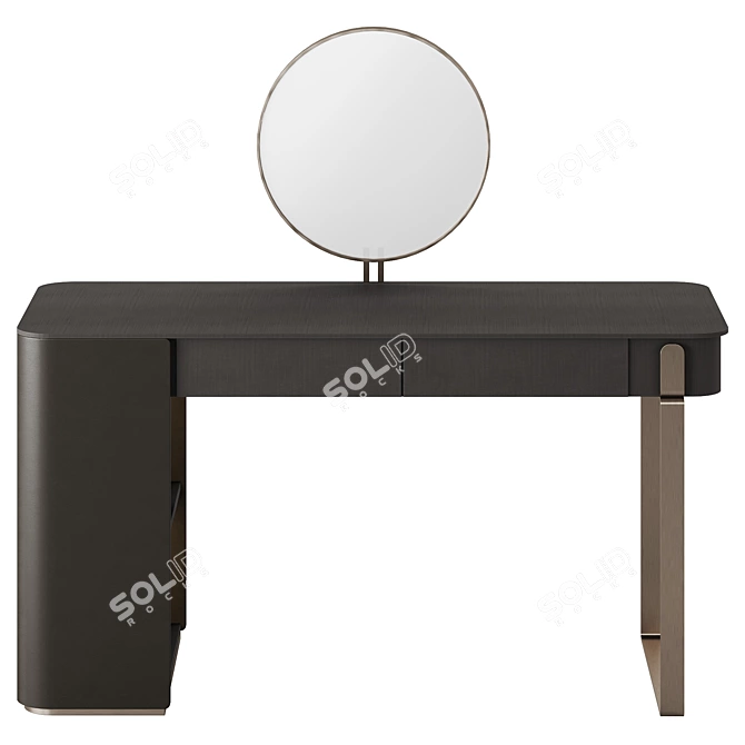 Elegant Parisienne Mirror Lady Desk 3D model image 5