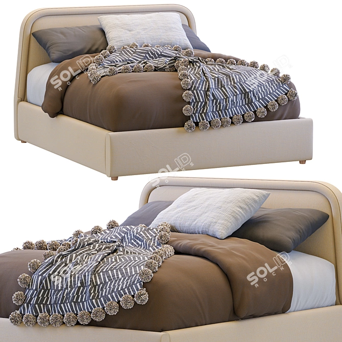 Elegant Camilla Sofa: A Timeless Addition to Your Space 3D model image 1