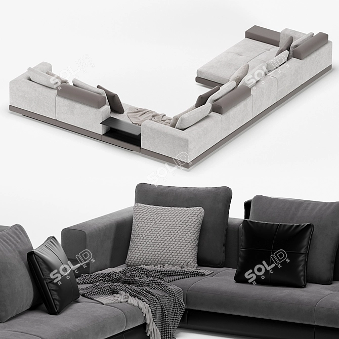 Luxurious Minotti Connery Sofa 3D model image 5