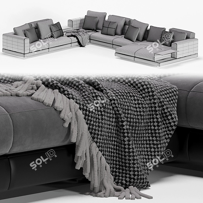 Luxurious Minotti Connery Sofa 3D model image 7