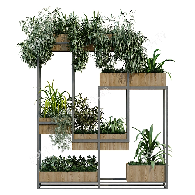 GreenBox Vertical Plant Set 3D model image 2