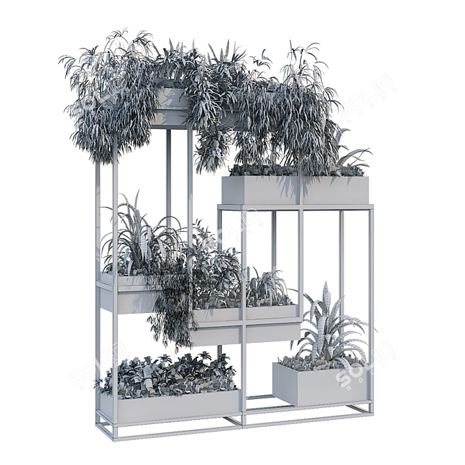 GreenBox Vertical Plant Set 3D model image 7