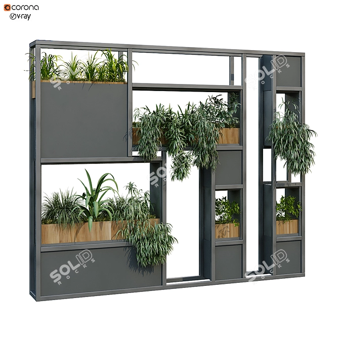 Vertical Garden Box Set 240 3D model image 1
