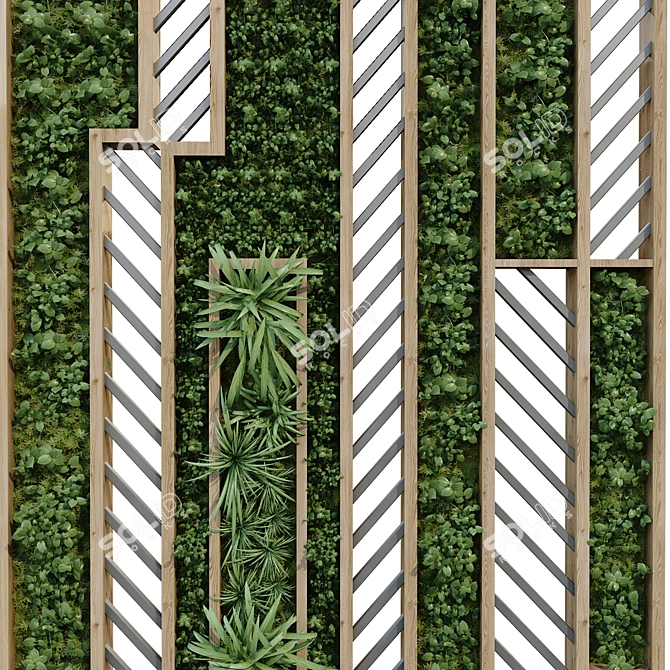 Greenery Box: Vertical Plant Set 3D model image 4