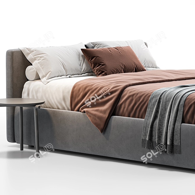 Title: Desiree Blo 84: Elegant Queen Bed 3D model image 2