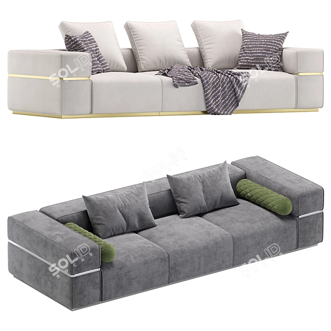 Designed for Comfort and Style: Cordoba Sofa Set 3D model image 3