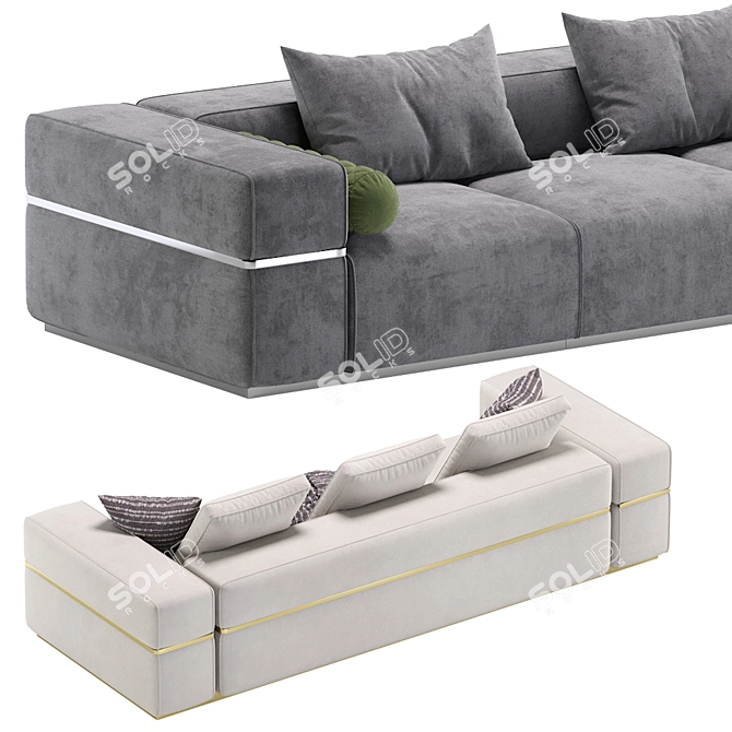 Designed for Comfort and Style: Cordoba Sofa Set 3D model image 4