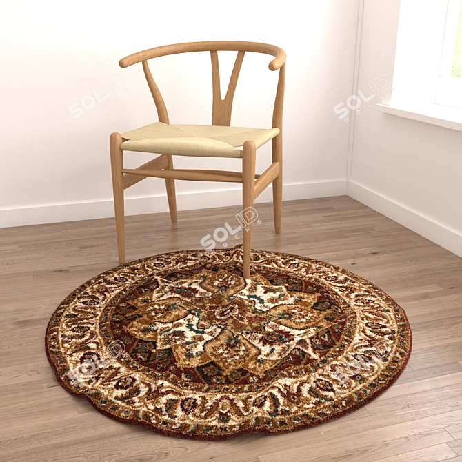 Round Rug Set: Versatile 6-Piece Collection 3D model image 6