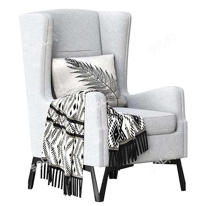 Modern Flavia Armchair 3D model image 1