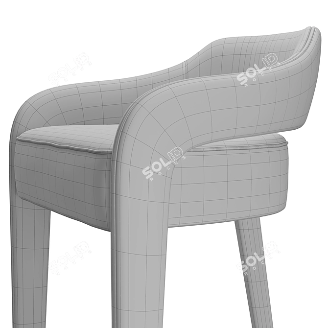 Invicta I Bar Stool: Seamless Design Excellence 3D model image 6