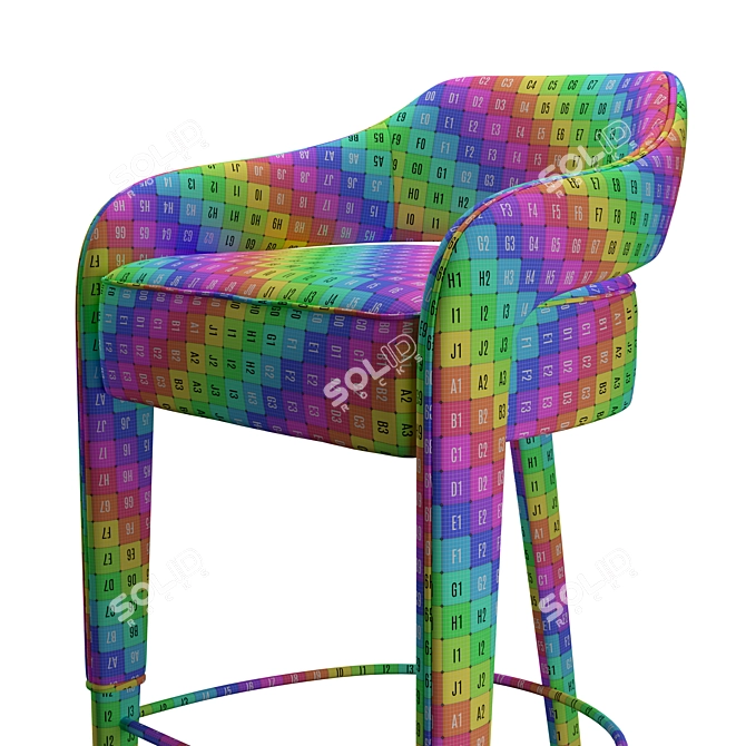 Invicta I Bar Stool: Seamless Design Excellence 3D model image 7