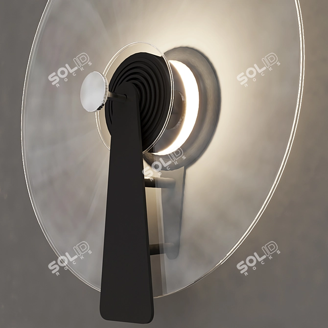 Elegant PAN Wall Lamp in Aluminum 3D model image 4