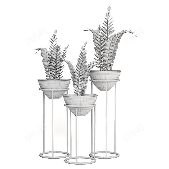 Ferm Living Bau Pot Large - Set 157: Indoor Plant Collection 3D model image 4