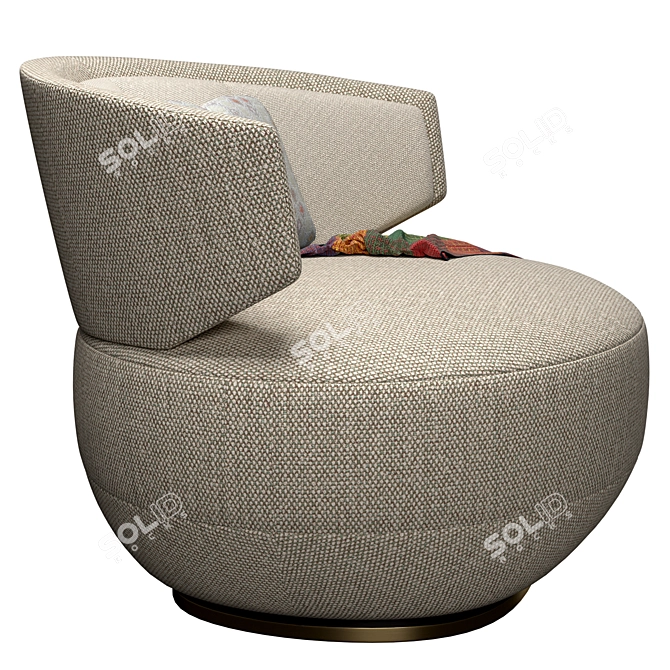 Sophisticated Frato Copenhagen Armchair 3D model image 2