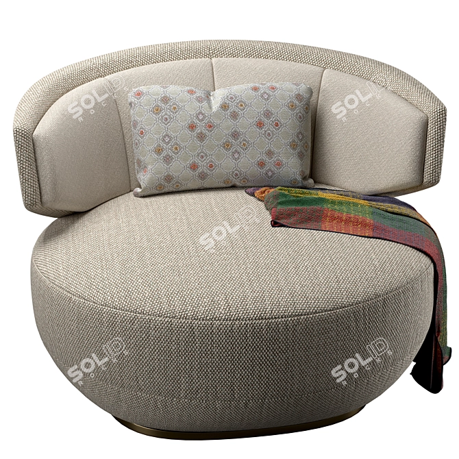 Sophisticated Frato Copenhagen Armchair 3D model image 5