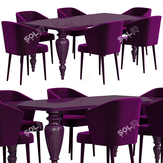 Modern Ever Tavolo Dining Table 3D model image 1