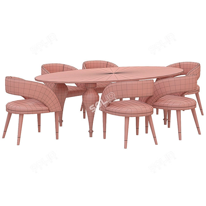 Elegant DV Home Collection Tavolo 3D model image 2