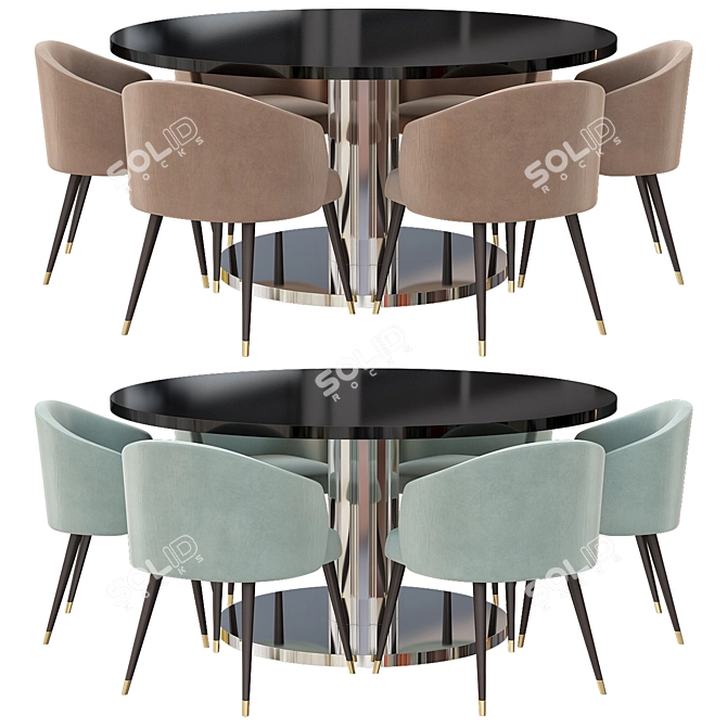 DV Home Collection Douglas Round Dining Table 3D model image 1