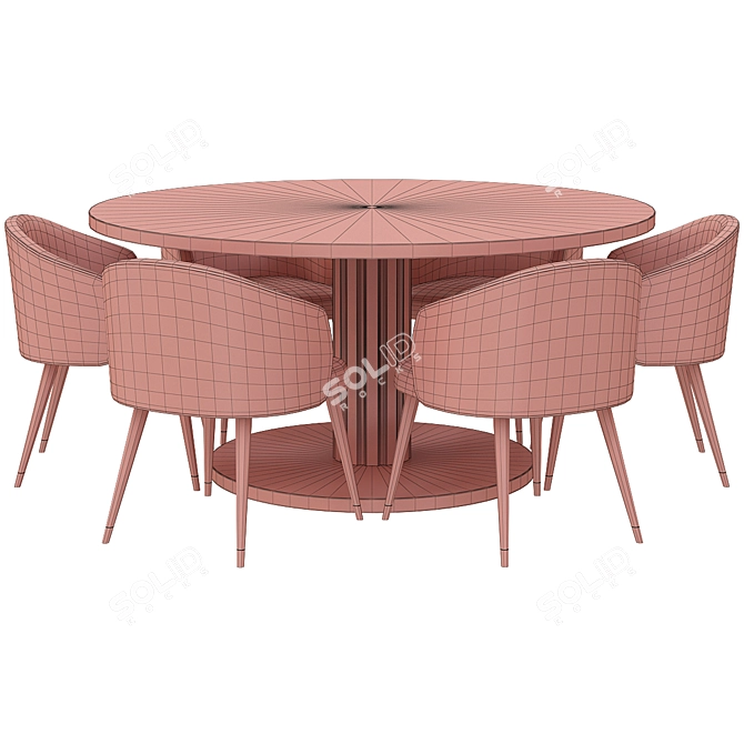 DV Home Collection Douglas Round Dining Table 3D model image 2