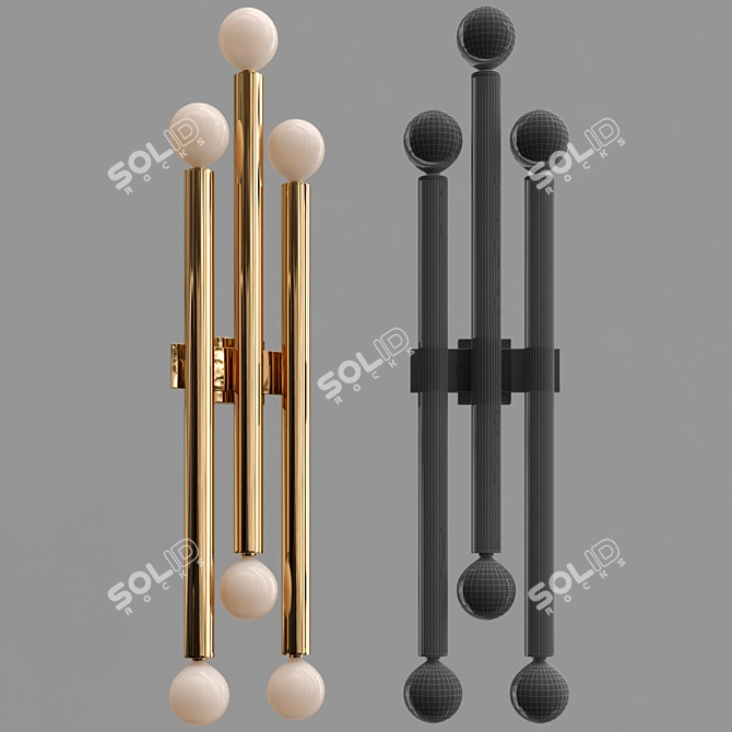 Gio Ponti Sconces: Iconic Italian Design 3D model image 2