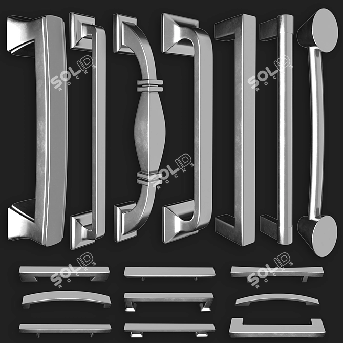 Premium Door Knob Set: 3D Models with Vray + Corona 3D model image 3