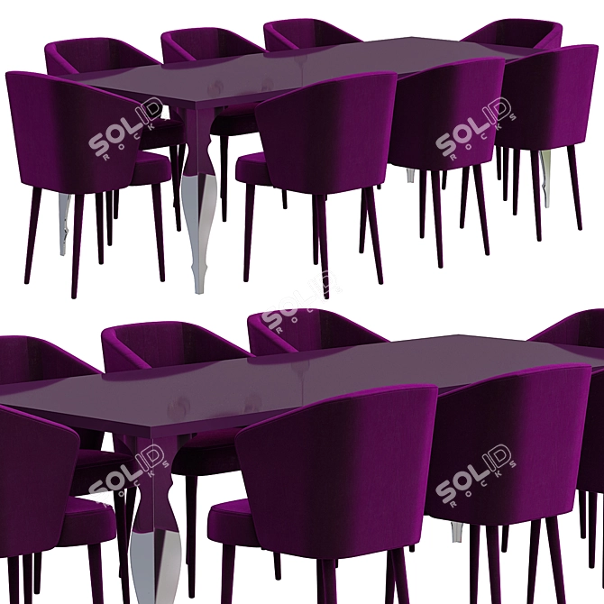 Henry Tavolo Dining Table: Elegant and Modern 3D model image 1