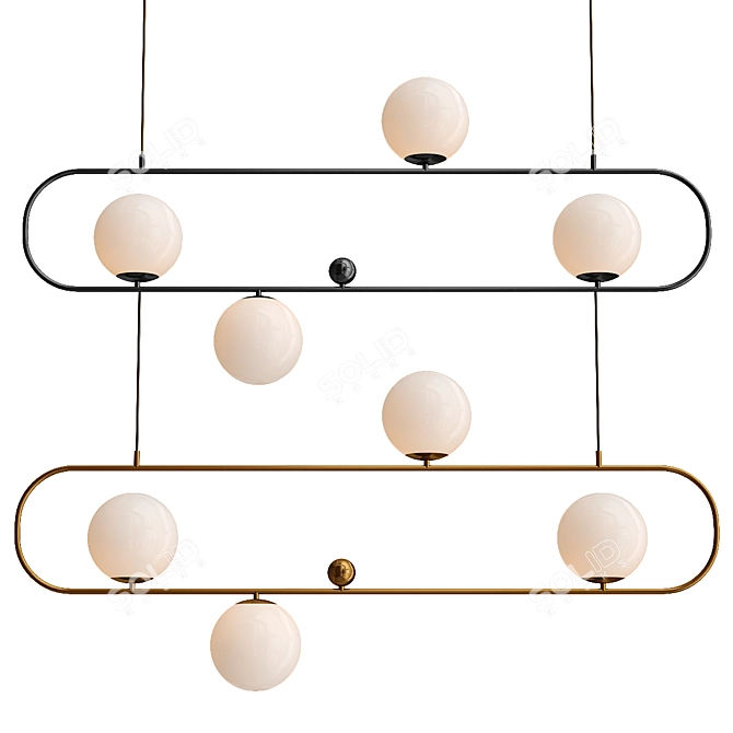 Minimalist L120 Pendant Lamp 3D model image 1