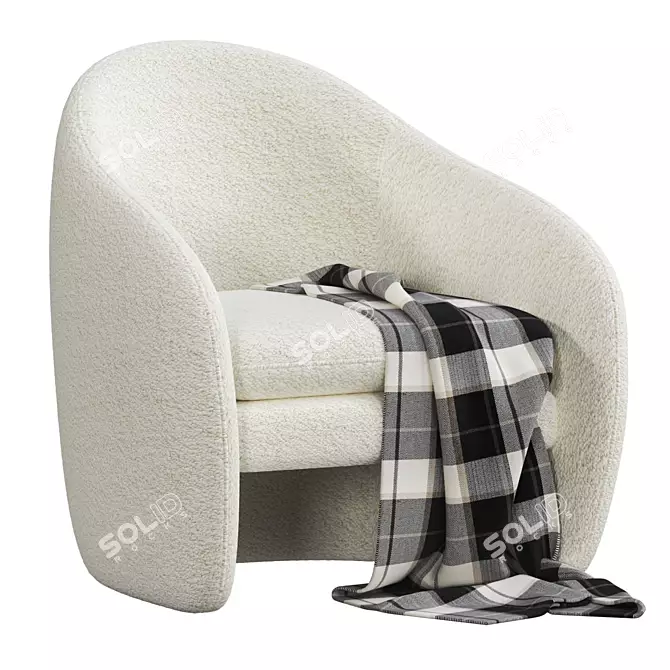 Modern Pavia Lounge Chair: Stylish and Comfortable 3D model image 1