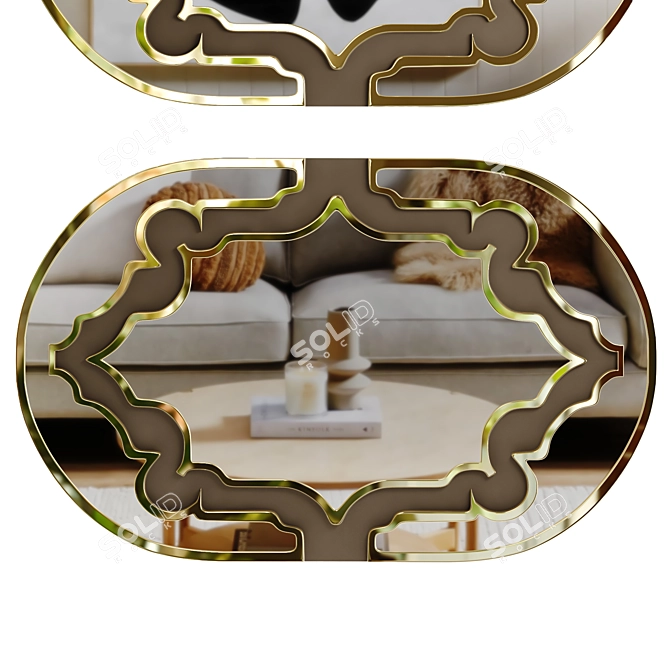 Byron Oval Wall Mirror 3D model image 1