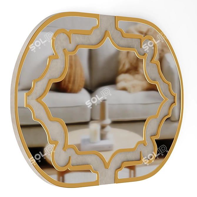 Byron Oval Wall Mirror 3D model image 3