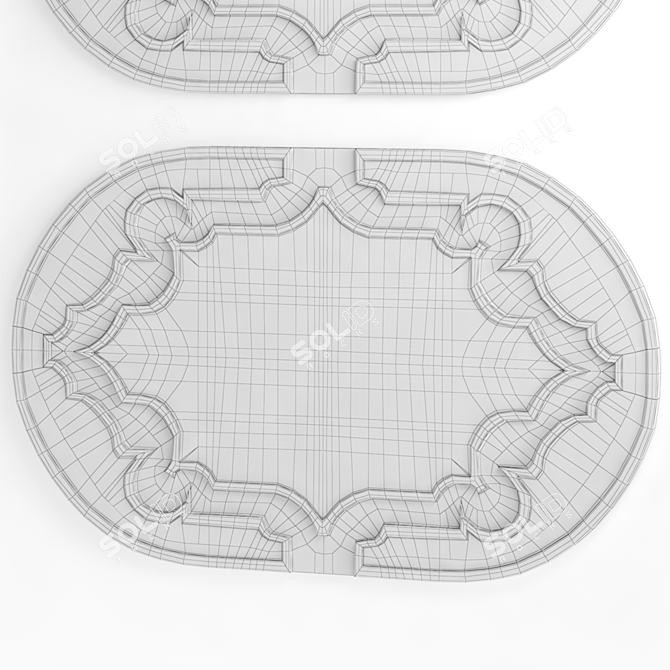 Byron Oval Wall Mirror 3D model image 6