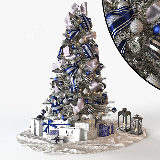  Festive Christmas Tree Decoration 3D model image 1