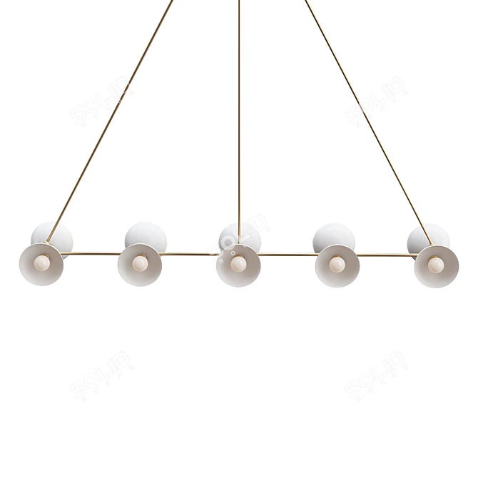 Sleek Trapeze Light Fixtures 3D model image 4