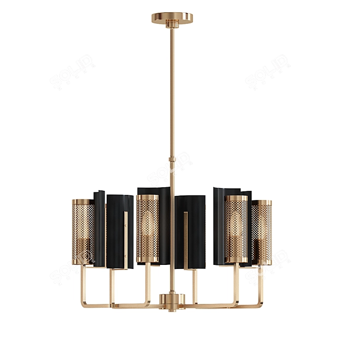 Contemporary Andre 6-Light Chandelier 3D model image 1
