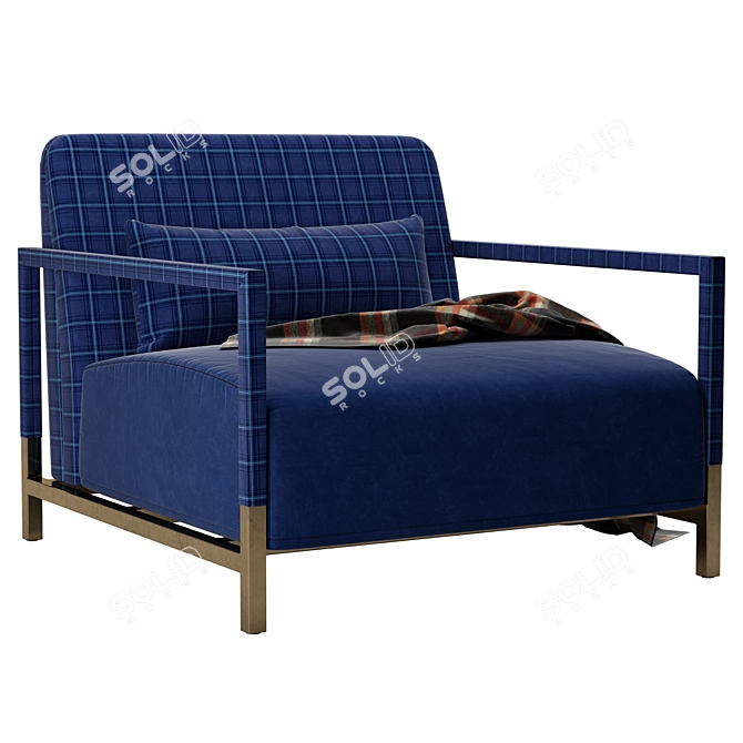 Elegant Momenti Butler Armchair 3D model image 3