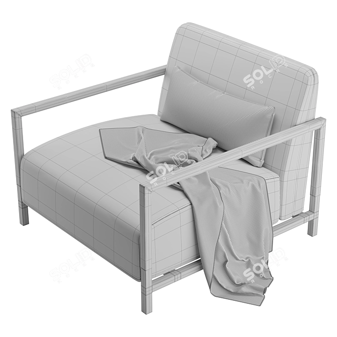 Elegant Momenti Butler Armchair 3D model image 7