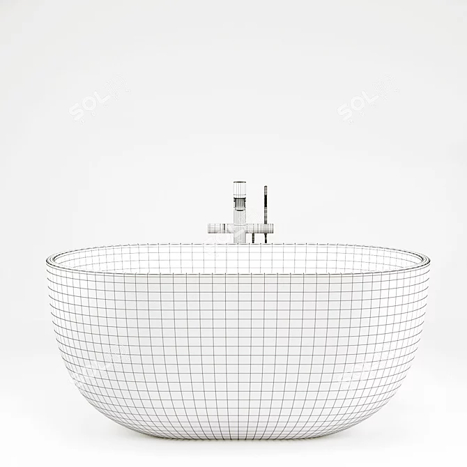 Luxurious Madeline Freestanding Bathtub 3D model image 3