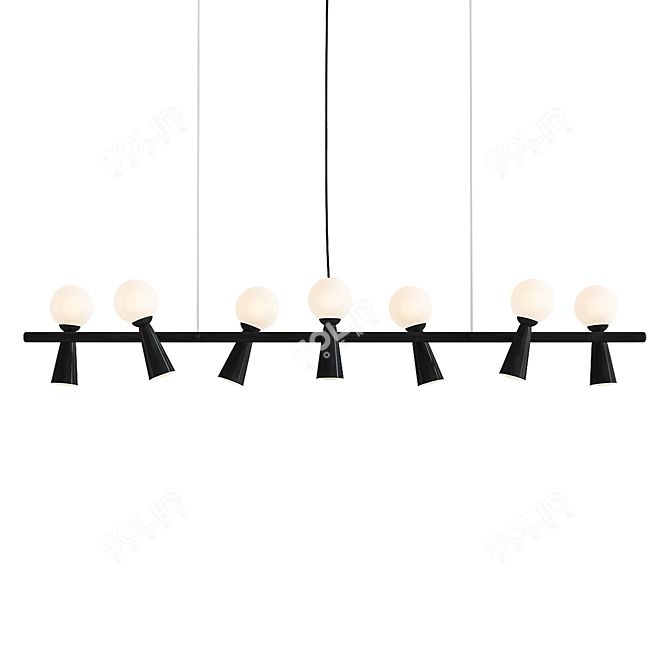 Sleek Pendant Ceiling Light 3D model image 1