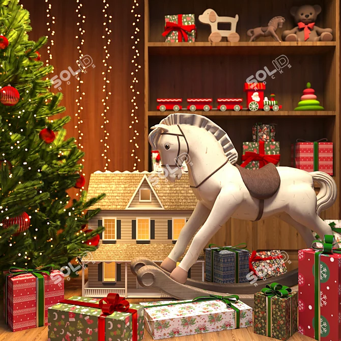 New Year Toy Store Showcase 3D model image 4