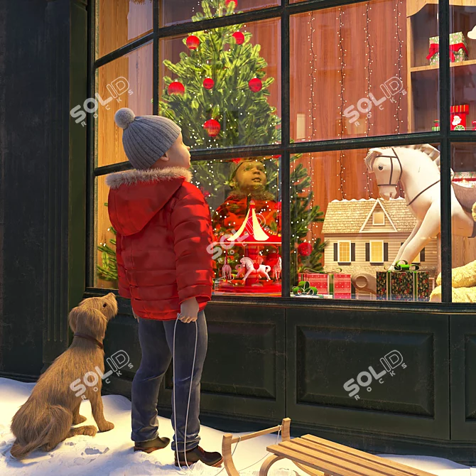 New Year Toy Store Showcase 3D model image 5