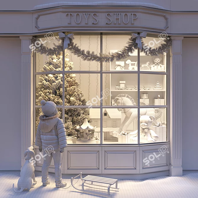 New Year Toy Store Showcase 3D model image 6