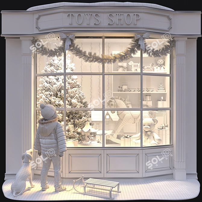 New Year Toy Store Showcase 3D model image 8