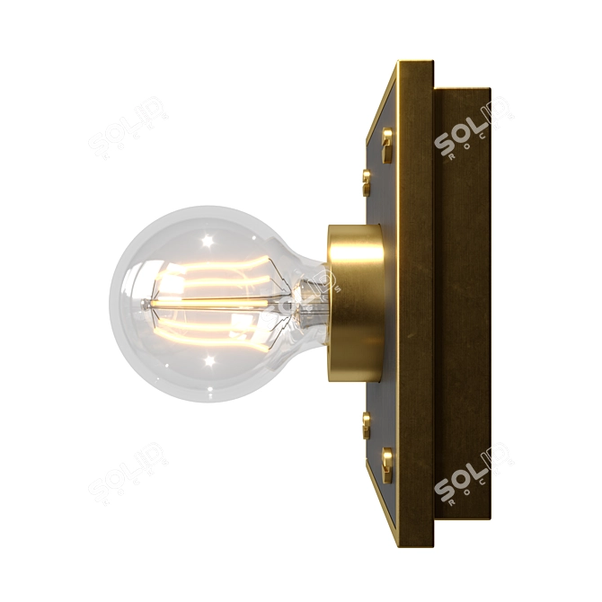 Sleek Urban Wall Light 3D model image 2