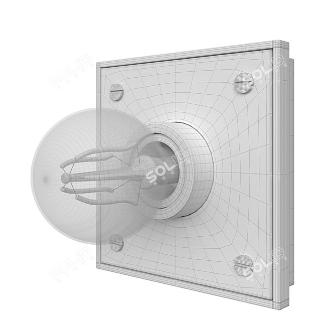 Sleek Urban Wall Light 3D model image 3