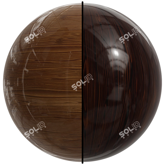 Glossy Wood Effect | 4K Seamless Texture 3D model image 1