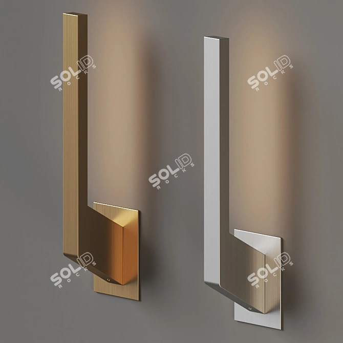 Sleek Mirage LED Wall Sconce 3D model image 3